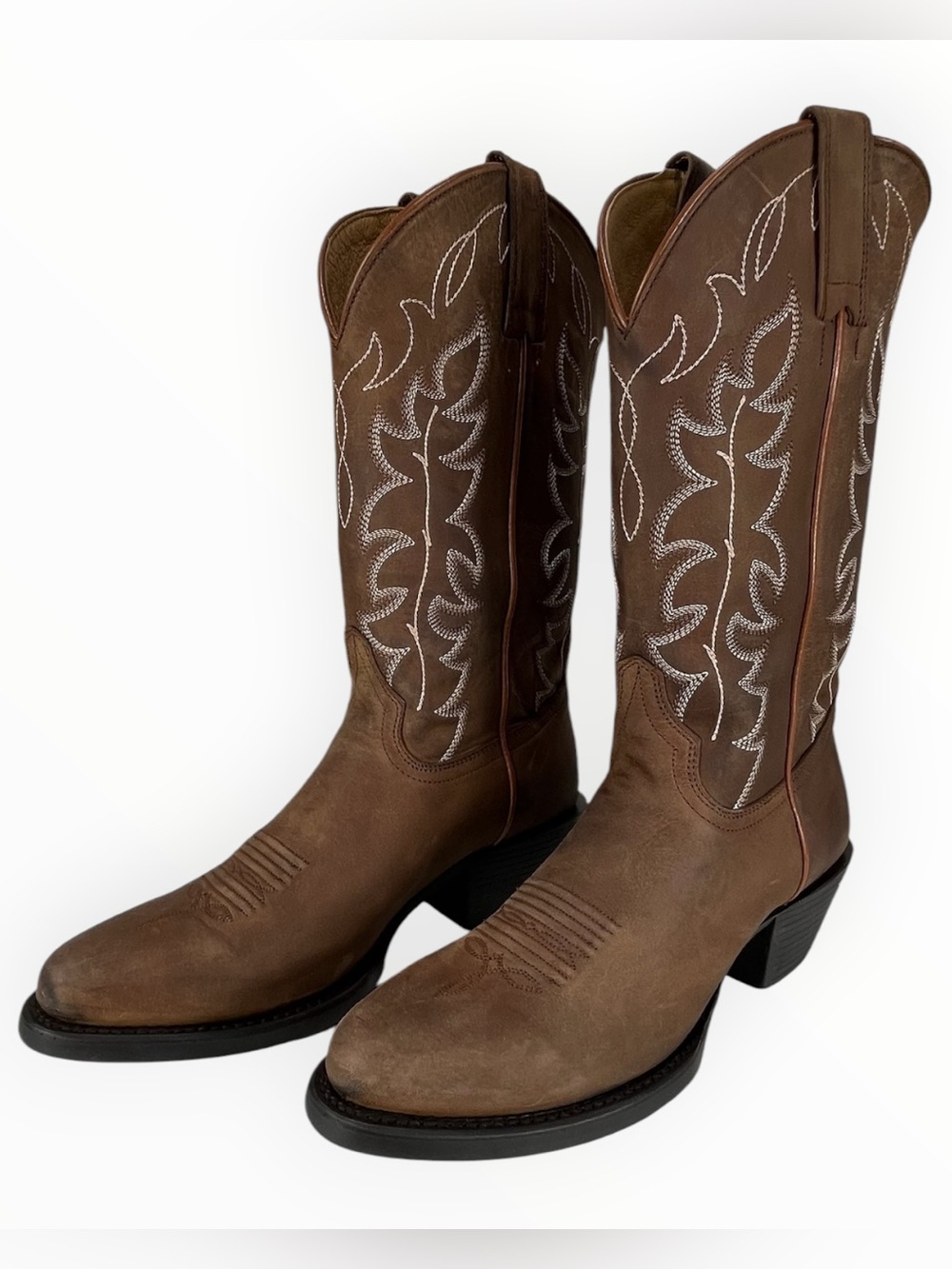 Shyanne Women’s 8M Brown Leather Western Cowboy Boots Embroidered - Picture 4 of 13